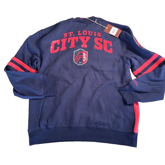 ST. LOUIS CITY SC MITCHELL & NESS MLS CREWNECK SWEATSHIRT MENS L NWT - Picture 7 of 7